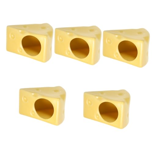 BCJMKDX Haustier-Bett. 2 Stück Hamsternest-Dekoration, Hamsterversteck for kleine Haustiere, Sommer-Hamsterversteck, Hamsterkäfig(Yellowx5pcs) von BCJMKDX