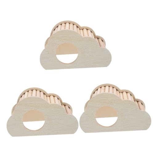 BCJMKDX Haustier-Bett. 3 Stück Hamsternest Kauspielzeug Woody Spielzeug Hamster Versteck Haus Ratte Versteck Spielzeug Haustiere Trainingsleiter von BCJMKDX