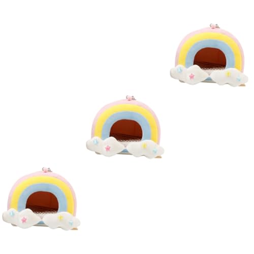 BCJMKDX Haustier-Bett. 3 stücke Hamster Mich Winter Zelt Hamster Hütte Meerschweinchen Haus Hamster Nest Hamster Hängematte Haustier Schlafen Bett Papagei von BCJMKDX