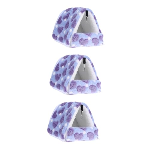 BCJMKDX Haustier-Bett. 3 stücke Haustier Bett Haus Meerschweinchen Meerschweinchen Bett Kleines Haustier Hamster Nest Kleine Tiere Haus Hamster Warme Nest Hamster von BCJMKDX