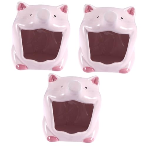 BCJMKDX Haustier-Bett. 3 stücke Pet Nest Hamster Haustier Schlafen Bett Tiny Haus Zubehör Badewanne Spielzeug Tier Käfig Kleine Tier Sommer Hou von BCJMKDX