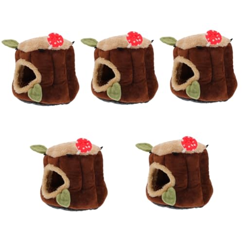 BCJMKDX Haustier-Bett. 3 stücke Zwerg Kaninchen Baumwolle Nest Haus Chinchilla Versorgung Warme Hamster Hütte Kleine Haustier Nest Tragen Hütte Hamster Warme Hallo(Ax5pcs) von BCJMKDX