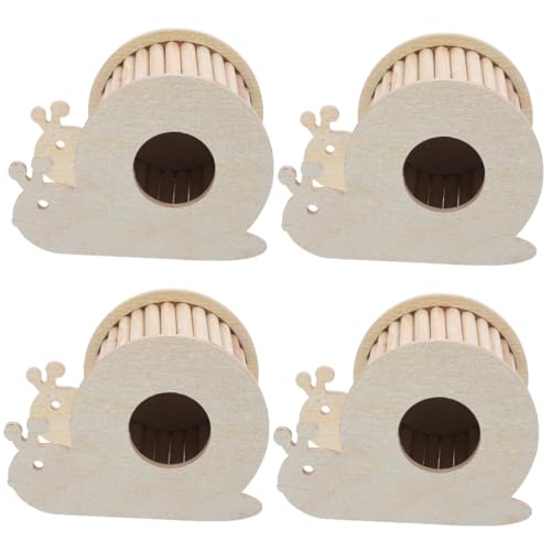 BCJMKDX Haustier-Bett. 4 Stück Hamsternest, Hamster-Kauspielzeug, Hamster-Versteck, Woody-Spielzeug, Hamster-Versteck, kleine Lebewesen, Spielzeug, Haustier-Versteck von BCJMKDX
