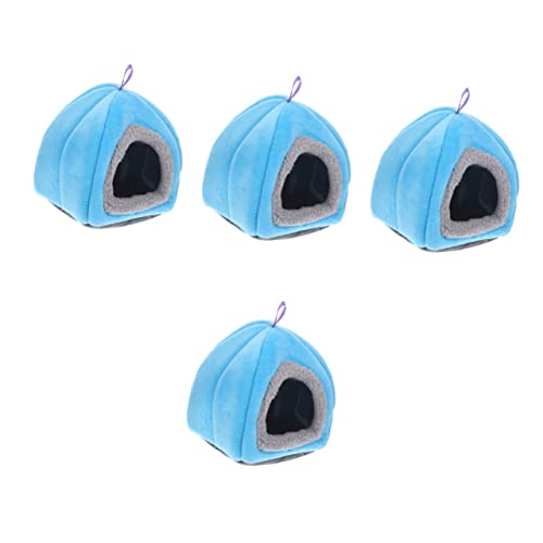 BCJMKDX Haustier-Bett. 4 stücke Kleine Haustier Nest Guinea Bettwäsche Haustier Ruhen Betten Haustier Ruhen Schlaf Samll Tiere Shelter Ratten Warme Haus GUI(Bluex4pcs) von BCJMKDX