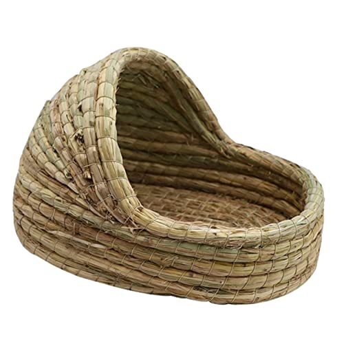 BCJMKDX Haustier-Bett. Kaninchennest Kaninchenversteck Hamsterhütte Kaninchenbetten Kaninchengrasbett Bettwäsche Kauspielzeug Haustier C(A,35X25X23CM) von BCJMKDX