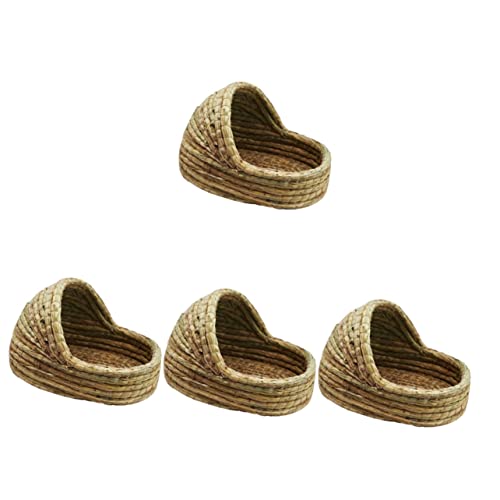 BCJMKDX Haustier-Bett. Kaninchennest Kaninchenversteck Hamsterhütte Kaninchenbetten Kaninchengrasbett Bettwäsche Kauspielzeug Haustier C(Ax4pcs,20X15CM) von BCJMKDX