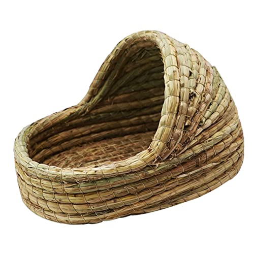 BCJMKDX Haustier-Bett. Kaninchennest Kaninchenversteck Hamsterhütte Kaninchenbetten Kaninchengrasbett Bettwäsche Kauspielzeug Haustier C(Ax4pcs,35X25X23CM) von BCJMKDX