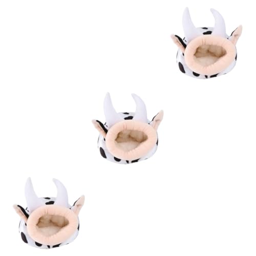 Haustier-Bett. 3 Stücke Kleines Haustier Kuh Baumwolle Nest Zucker Glider Bett Käfig Kuh Zubehör Katzenbett Haus Meerschweinchen Haus von BCJMKDX