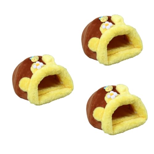 Haustier-Bett. 3 stücke Pet Warme Nest Hamster Kissen Hamster Schlafen Bett Meerschweinchen Bett Matte Kleine Tier Weiches Bett Hamster Winte von BCJMKDX