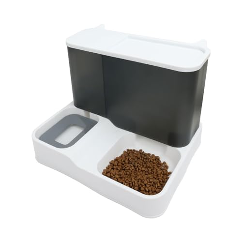 Haustiernäpfe, Katzen- und Hundenäpfe, Futterspender, 2,8 l, Wasserspender-Set, automatischer Futterspender for Hunde, Katzen und Tiere, Grau Haustiernäpfe, Katzen- und Hundenäpfe, Futterspender, 2,8 l, Wasserspender-Set, automatischer Futterspender for Hunde, Katzen und Tiere, Grau von BCJMKDX