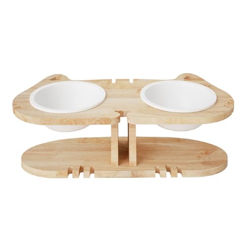 Haustiernäpfe, Katzen- und Hundenäpfe, Keramik-Futternäpfe, Hundefutter- und Wassernapf-Set for kleine Hunde, Katzen, schwere Hundenäpfe, Futterstation for Haustiere(L) von BCJMKDX