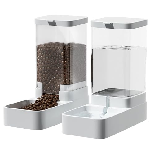Haustiernäpfe, Katzen- und Hundenäpfe, Schwerkraft-Futter- und Wasserspender, automatisches Set, großes Fassungsvermögen 3,8 l, for Hunde, Katzen, Haustiere, Tiere, Weiß Haustiernäpfe, Katzen- und Hundenäpfe, Schwerkraft-Futter- und Wasserspender, automatisches Set, großes Fassungsvermögen 3,8 l, for Hunde, Katzen, Haustiere, Tiere, Weiß von BCJMKDX