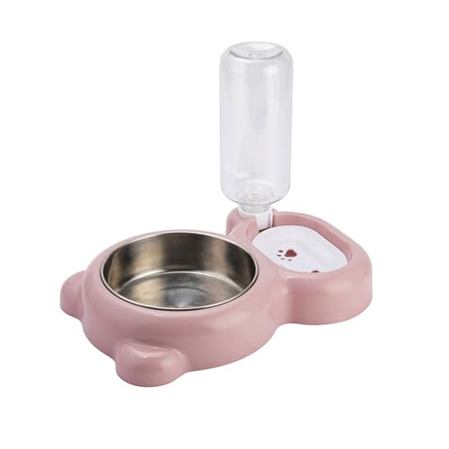 Haustiernäpfe, Katzen- und Hundenäpfe, Tierfutter- und Wassernapf-Set, Futter- und Wasserspender aus Edelstahl for Katzen und kleine Hunde, Pink Haustiernäpfe, Katzen- und Hundenäpfe, Tierfutter- und Wassernapf-Set, Futter- und Wasserspender aus Edelstahl for Katzen und kleine Hunde, Pink von BCJMKDX