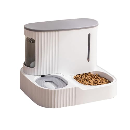 Haustiernäpfe, Katzen- und Hundenäpfe, automatisches Futter- und Wasserfütterungsset for kleine und mittelgroße Katzen und Hunde im Innenbereich, grau von BCJMKDX