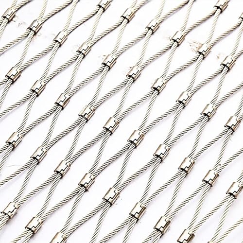 Zaun Mesh,. Flexibles Sicherheitsnetz aus Edelstahl 304, dehnbares Balustrade-Füllnetz(2x7 m) von BCJMKDX