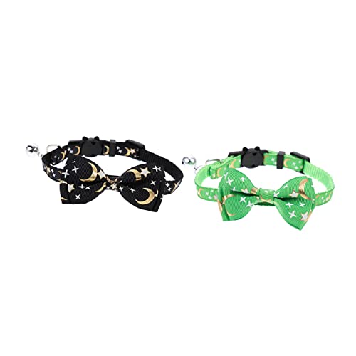 2 x Haustier-Katzenhalsband, Haustier-Fliege, zartes Kätzchen- , Haustier-Glöckchen- , Katzenhalsband für Jungen, , Haustier-Glöckchen-Halskette, Hundehalsband mit von BCOATH