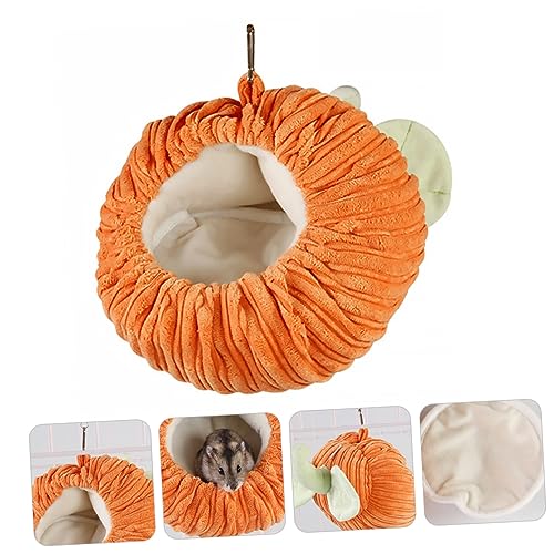 BCOATH Haustier-Hängematte in Kürbisform bequemes Hängenest für Hamster Igel Kaninchen warmes Material von BCOATH