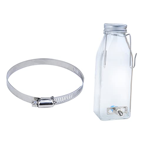 BCOATH Wasserbrunnen 350ml Glas Hängende Tränke Hamster Wasserflasche von BCOATH