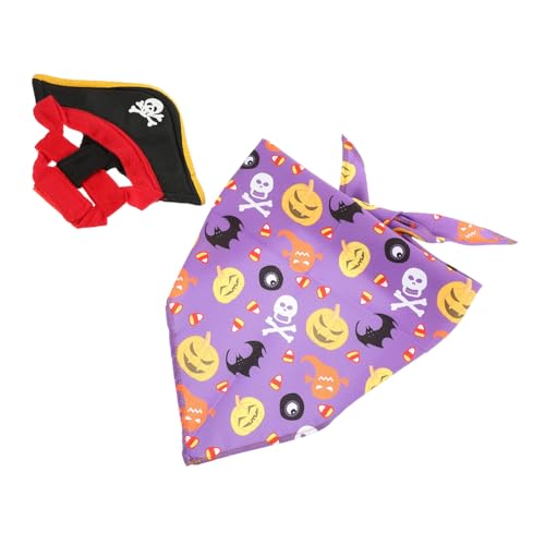 BCOATH Haustier-Kostüm-Set 1 Stück Katzen-Piratenhut Schal verstellbares Design für Halloween-Partys Fotoshootings BCOATH Haustier-Kostüm-Set 1 Stück Katzen-Piratenhut Schal verstellbares Design für Halloween-Partys Fotoshootings von BCOATH
