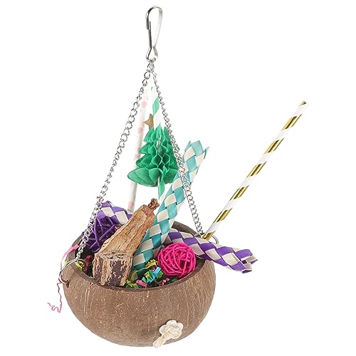 BCOATH Papageien-Spielzeug-Set Bunt Zum Aufhängen Kauen Vogelschüssel Sittich-Spielzeug Papageien-beißspielzeug Vogel-kauspielzeug Sittich-käfig-zubehör BCOATH Papageien-Spielzeug-Set Bunt Zum Aufhängen Kauen Vogelschüssel Sittich-Spielzeug Papageien-beißspielzeug Vogel-kauspielzeug Sittich-käfig-zubehör von BCOATH