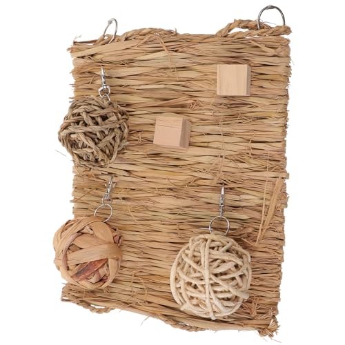 BCOATH Meerschweinchen-Bett Kaninchen-Matte Matten-Pad 6-teiliges Set für Kleintiere Hamster-Kühlmatte Häschenbett Kaninchen-Zahnpflege Backenzahn-Spielzeug von BCOATH