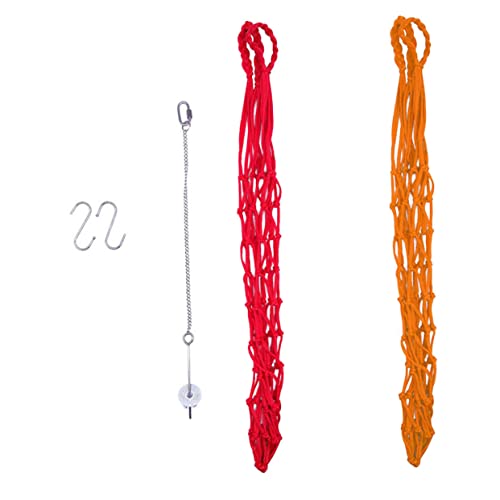 BCOATH Hühnerfutterspender 1 Set Hühner-gemüsenetzbeutel Obst-gemüsegabel Papageien-hühnerfütterungsspielzeug Kein Bruchmaterial Leicht Zu Befüllen von BCOATH