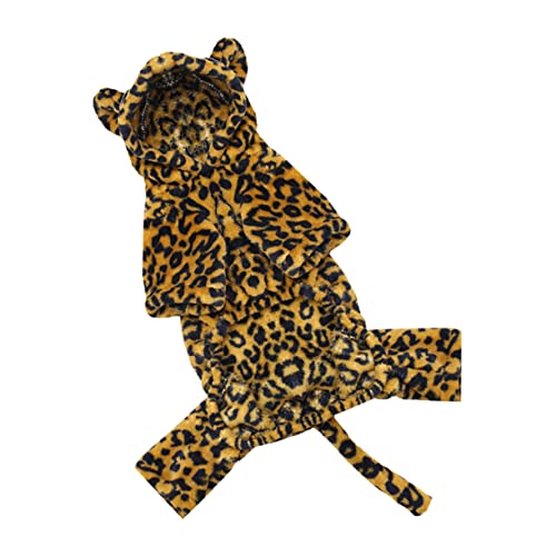 BCOATH Cosplay-Kostüme 1stk Gepard Verwandelt Sich in Outfit Winterkostüm Für Haustiere Leoparden-hundepullover Welpen- Leopard-Haustier-Kleidung Korallenvlies Weihnachtskatze Winddicht von BCOATH