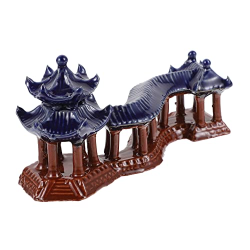 BCOATH 1stk Pavillon Aus Keramik Mini-Zen-gartenfiguren Mini-pagode Aus Keramik Garten Mini Aquarium-pagoden-Dekorationen Mini-Ornamente Aquarium Hausdekorationen Statue Miniatur von BCOATH