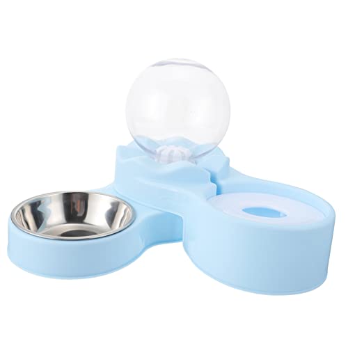 BCOATH 1 Stück Trinkbrunnen Auto Feeder Erhöhte Hundenäpfe Katzenwasserspender Hundeselbstfütterer Katzennapf Katzennapf Kunststoff Katzenwasserbrunnenbehälter Haustier Blau von BCOATH