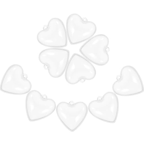 BCOATH 10 Stück Teiliges Transparente Füllbare Herz-acrylkugeln als Schwimmende Aquarium-deko Langlebige Vielseitig Einsetzbar für Party Wohnaccessoires von BCOATH