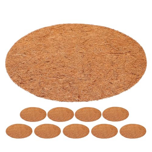 BCOATH 10 Stück Vogel Nistpads aus Natürlicher Kokosfaser Atmungsaktive Nestunterlage für Tauben und Kleintiere Langlebige Multifunktionale Nistmatte für Vogelnester und Käfige von BCOATH