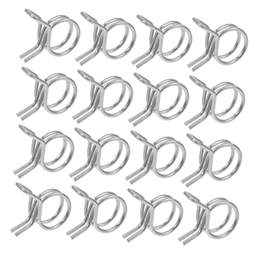 BCOATH Schlauch Schelle 100 Stück Doppel Schlauchklemmen Zur Sicherung Von Schlauchverbindungsklemmen Drahtklemmen Schlauchklemmen Auslaufsichere Clip Klemme Für Wasser Bewässerung Clip Klemme von BCOATH