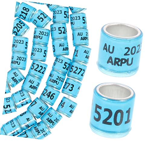 BCOATH Fußkettchen für Tauben aus Aluminium 100 Stück Fußbänder für Taubenbeine für Rennhühner und Geflügel BCOATH Fußkettchen für Tauben aus Aluminium 100 Stück Fußbänder für Taubenbeine für Rennhühner und Geflügel von BCOATH