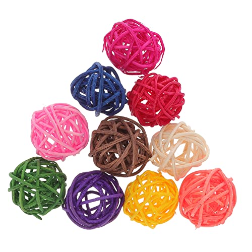 BCOATH 10stücke Rattan Vogel Spielzeug Ppapagei Vogel Spielzeug Papagei Aus Rattan Kleines Für Papageien Und Vögel Natürliche Für von BCOATH