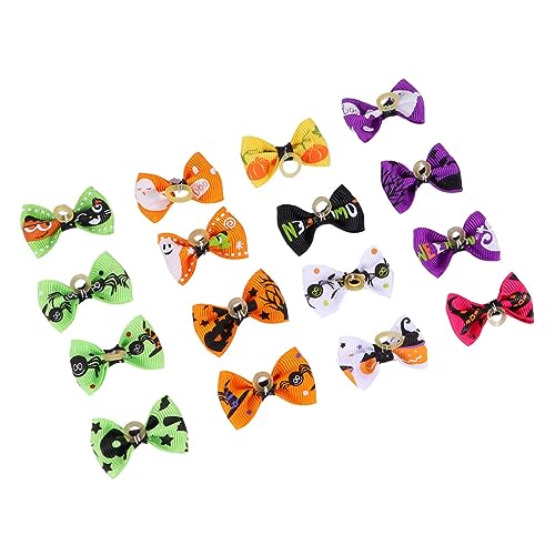 BCOATH 16 Stück Haustier Schleifen Kopfschmuck Mädchenpflege Hundehalter Hundezubehör Elastische Halloween Hundefliegen Haustiere Kätzchen Rosa Süße Haargummis Zufällige Farbe von BCOATH