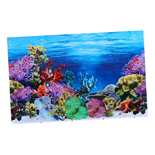 BCOATH 1Pc Aquarium cm Hintergrund D Selbstklebendes Bild Double- The Reef Hintergrund Fisch Für Aufkleber Tank X Meer Dekorationen Papier Landschaft Hintergrund- Dekorative Double Scene von BCOATH