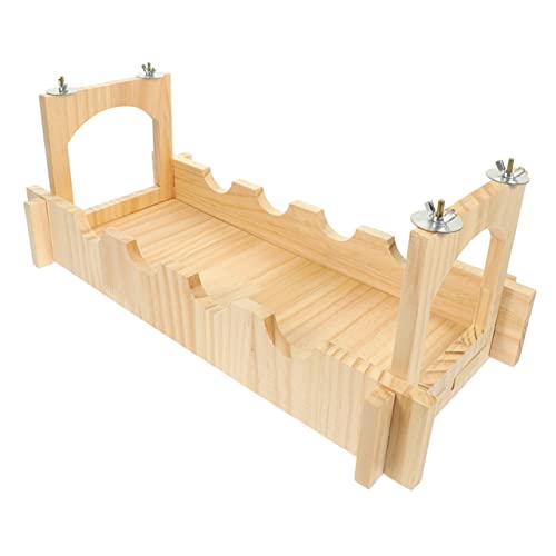 BCOATH Brücke für Haustierkäfig Kleintierbrücke Holz Chinchilla-Spielzeug Ratten Hamster Igel lustiger Spielkamerad Käfigzubehör von BCOATH