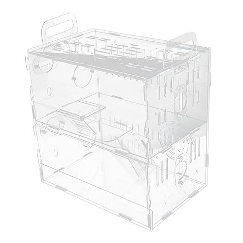 BCOATH Luxuriöses Hamsterhaus Doppelschichtiger Tierkäfig Aus Acryl Tragbar Und Bequem BCOATH Luxuriöses Hamsterhaus Doppelschichtiger Tierkäfig Aus Acryl Tragbar Und Bequem von BCOATH