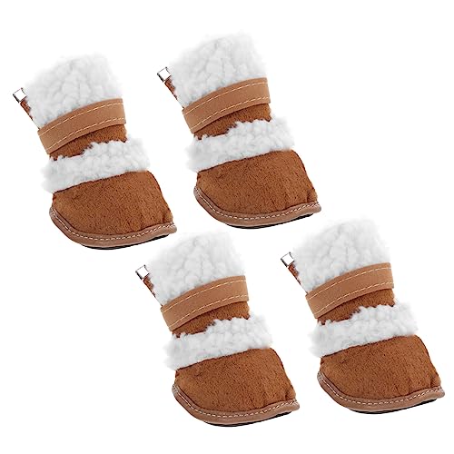 BCOATH Schneestiefel-Set für Haustiere 4-teilig Kurze Hundestiefel Wanderschuhe für Welpen Winterschutz rutschfest langlebig leicht zu tragen BCOATH Schneestiefel-Set für Haustiere 4-teilig Kurze Hundestiefel Wanderschuhe für Welpen Winterschutz rutschfest langlebig leicht zu tragen von BCOATH