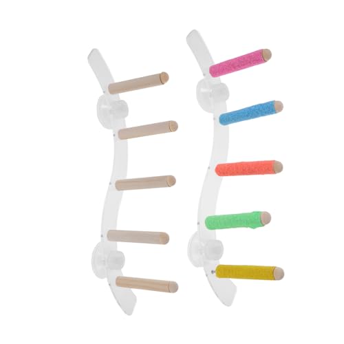 BCOATH 2 STÜCK Teiliges Vogel Kletterleiter mit Saugnapf Tragbarer Papageiensitz mit Sicherem für Kleine und Mittelgroße Vögel Vielseitig für Fenster Auto Dusche Fördert Aktivität und BCOATH 2 STÜCK Teiliges Vogel Kletterleiter mit Saugnapf Tragbarer Papageiensitz mit Sicherem für Kleine und Mittelgroße Vögel Vielseitig für Fenster Auto Dusche Fördert Aktivität und von BCOATH