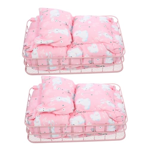 BCOATH 2 Sätze Atmungsaktive Kleintier-hängematte Rosa Metallrahmen und Hasenmotiv Sicherer Schlafplatz für Hamster Meerschweinchen Frettchen und Ratten als Käfigzubehör und Winterbett BCOATH 2 Sätze Atmungsaktive Kleintier-hängematte Rosa Metallrahmen und Hasenmotiv Sicherer Schlafplatz für Hamster Meerschweinchen Frettchen und Ratten als Käfigzubehör und Winterbett von BCOATH