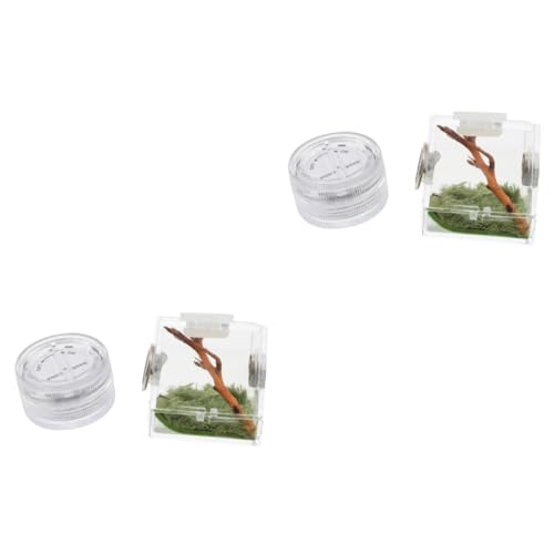 BCOATH 2stücke Kleine Spider Habitat Box Mit Lampe Transparente Terrarium Für Springspinnen Zum Füttern Und Transportieren Von Haustieren Leicht Und Tragbar Inklusive Lampe Und BCOATH 2stücke Kleine Spider Habitat Box Mit Lampe Transparente Terrarium Für Springspinnen Zum Füttern Und Transportieren Von Haustieren Leicht Und Tragbar Inklusive Lampe Und von BCOATH