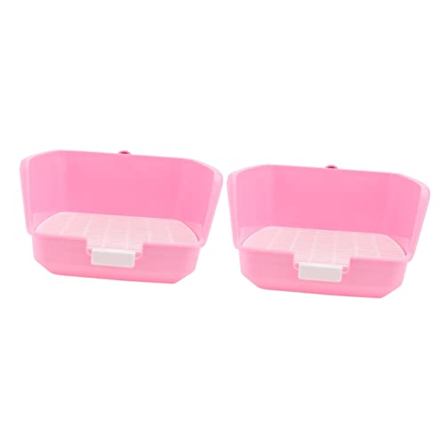 BCOATH 2 STK Kaninchentoilette Badezimmer Hamster Einstreu Rosa Sitzkissen Haustier Plastik BCOATH 2 STK Kaninchentoilette Badezimmer Hamster Einstreu Rosa Sitzkissen Haustier Plastik von BCOATH