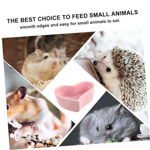 BCOATH 2 Stück Keramik Hamster Futternapf rutschfest und Kippsicher Langlebige Futterschale für Zwerghamster und Syrische Hamster Sichere Futter Wassernapf Schale für Kleintiere von BCOATH