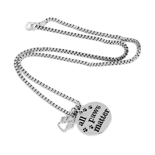 BCOATH 2 Stück Teiliges All Paws Matter Hundehalsband Anhänger Langlebige Haustier Halskette mit Pfotenmotiv Modisches Accessoire für Hunde für für Fotoshootings und Partys von BCOATH