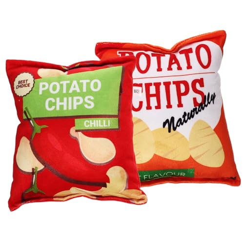BCOATH 2 Stück Teiliges Hundespielzeug Kartoffelchips Form Geräuschgebendes Kauspielzeug für Welpen Robust und Waschbar Fördert Zahnpflege und Beschäftigung für Kleine Hunde BCOATH 2 Stück Teiliges Hundespielzeug Kartoffelchips Form Geräuschgebendes Kauspielzeug für Welpen Robust und Waschbar Fördert Zahnpflege und Beschäftigung für Kleine Hunde von BCOATH