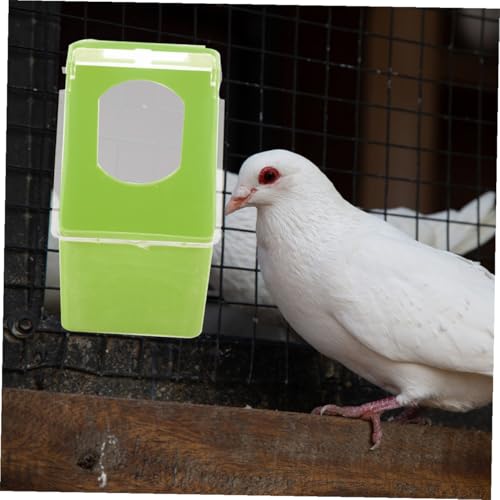 BCOATH 2 Stück Teiliges Vogel futtersilo aus Robustem Großer Futterspender mit Praktischem Aufhänger für Käfige Einfache Reinigung für Wellensittiche Papageien und Nymphensittiche von BCOATH