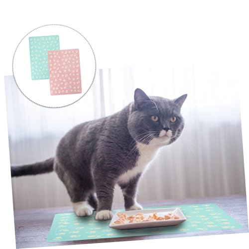 BCOATH 2 Stück rutschfeste wasserdichte Futtermatte für Hunde und Katzen Langlebige schmutzabweisende Napfunterlage zum Schutz des Fußbodens Geeignet für Zufällige Farbe Zufällige Farbe BCOATH 2 Stück rutschfeste wasserdichte Futtermatte für Hunde und Katzen Langlebige schmutzabweisende Napfunterlage zum Schutz des Fußbodens Geeignet für Zufällige Farbe Zufällige Farbe von BCOATH