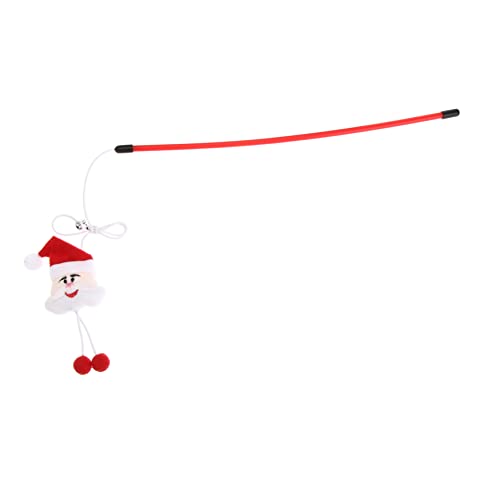 BCOATH 2 Stücke Geschenk Weihnachten Rot Chaser Für Weihnachten Übung Wurm Urlaub Trainer Flirten Spielen Spielzeug Strumpf Fänger Liefert Weihnachtsmann-Stick Indoor Festival Teaser von BCOATH