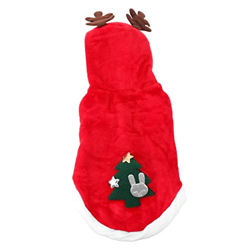 BCOATH 2 STK Hundeweihnachtskleidung Weihnachtsoutfits Für Haustiere Weihnachtsmann-kostüm Weihnachtsoutfits Für Welpen Haustierbekleidung Urlaub Welpe Rot Der Hund Mantel Ältere Flanell von BCOATH